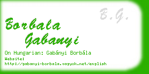 borbala gabanyi business card